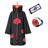 Set Traje Disfraz Akatsuki Itachi Anime Naruto Cosplay Adulto