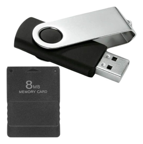 Kit Opl   Memory Card Ps2 + Pendrive 64 Gb Com 9.899 Jogos