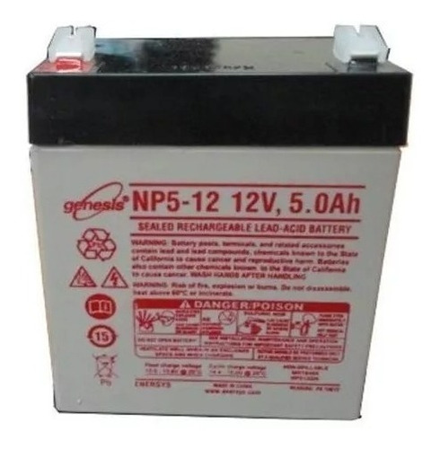 Bateria Genesis  Sellada 12v- 5.0 Amp Para Grua Electrica