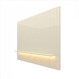 Painel Para Tv Ripado Led Nobre Clean 230 Off White Gelius