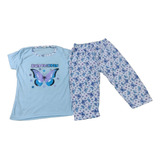 Pijama Mujer Algodón Pesquero Camisa Manga Corta S