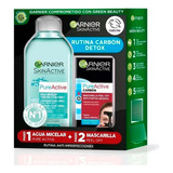 Set Carbon Detox Agua Micelar Y Mascarilla Peel Off Garnier