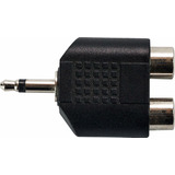 Plug Adaptador 2 Rca Fêmea X P2 3.5m Macho Mono