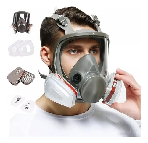 Mascara Gas Full Face 6800 + Filtros Respirador