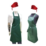 Uniforme Navidad 1 Delantal + 1 Cofia Set Facil, Compra Mas 