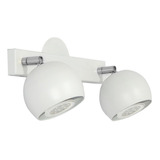 Lampara Aplique Techo Pared Gioluce Tini Gap 2 Luces Bocha Blanco Cromo