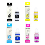 Pack 4 Tintas Refill Ink Gi-190 Para Canon G1100/g2100/g3100