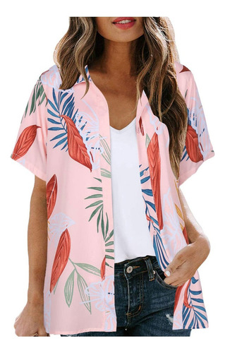 Blusa Mujer Y5 Cárdigan Hawaiano Estampado Floral Tropical 8