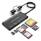 Usb C Usb3.0 - Lector De Tarjetas Mltiples, Sd/tf/cf/micro S