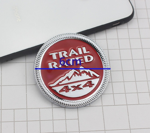 Emblema Metal Para Guardafango Jeep Trail Rated 4x4 Relieve Foto 8