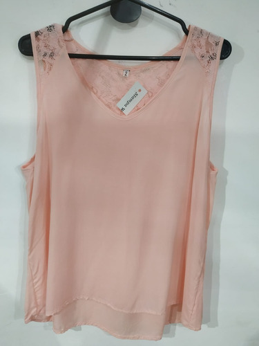 Blusa Musculosa Con Encaje En Espalda Talle Del 2 Al 4