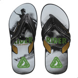 Chinelo Casual Dia A Dia Masculino Rider Way Logo Preto