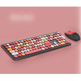 Kit De Teclado Y Mouse Inalámbricos 2.4g De Varios Colores