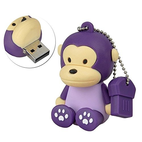 Aneew Pendrive 16gb Purple Animal Monkey Unidad Flash Usb Me