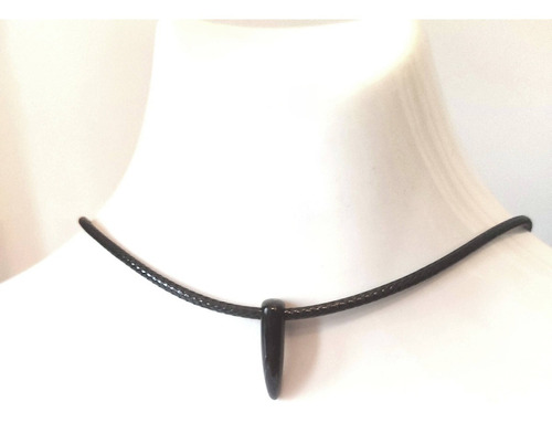 Collar Choker Gargantilla Cordón Hilo Dije Punta Colmillo 