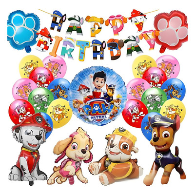 Paw Patrol Kit De Decoración De Globos De Cumpleaños 28pcs