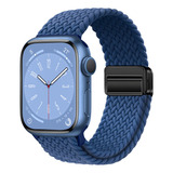 For Apple Watch, Correa De Nailon Trenzado Con Cierre Magné