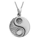 Collar - Sterling Silver Yin Yang Pendant Necklace, 18 