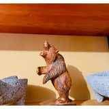 Oso De Palofierro Pieza Decorativa De Madera/iron Wood Bear 