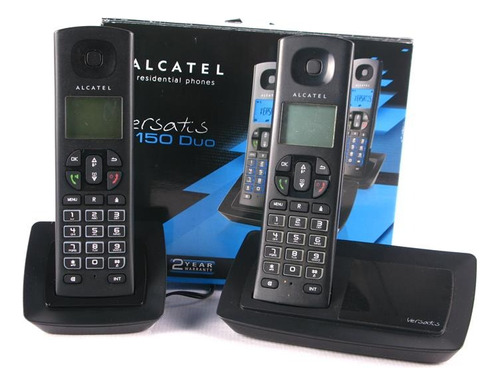 Teléfono Alcatel Versatis E150 Dúo Inalámbrico Color Negro