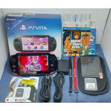 Psp Slim Color Pink Black 128gb Perfectas Condiciones