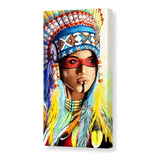 Canvas | Mega Cuadro Decorativo | Mujer Etnico | 90x60 Color Morena