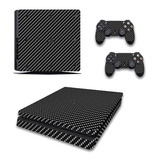 Skin Personalizado Para Ps4 Slim Sim.fibra De Carbono (0329)