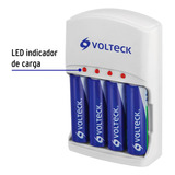 Cargador De Baterías Aa/aaa Volteck Con 4 Pila Aa Recargable