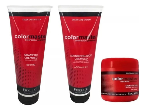 Set Shampoo Ácido + Acondicionador + Máscara Color Fidelite
