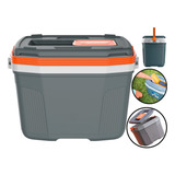 Caixa Térmica 32 L 45 Latas Praia Camping Termolar Cor Cinza