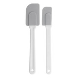 Set De 2 Espátulas De Silicona Para Repostería Pastry Ilko Color Blanco Y Gris