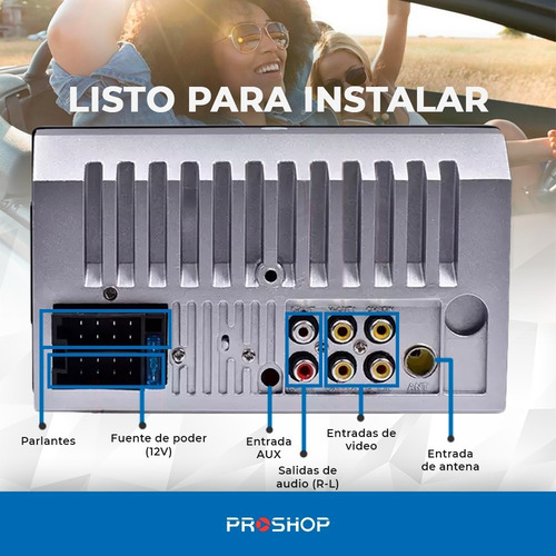 Stereo Auto Doble Din Pantalla Tactil Mirrorlink Camara Rev!