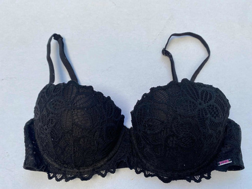 Pink Victorias Secret Brasier Negro Dama Usado Talla 34b