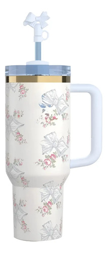 Copo Térmico Inox Com Alça Canudo 1200ml Caneca Garrafa Inox