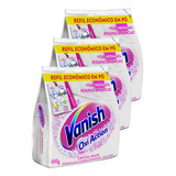 3 Tira Manchas Vanish Oxi Action Crystal White Em Pó 400g