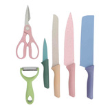 Set De 6 Cuchillos Juego Cuchillos Cocina Cuchilleria 