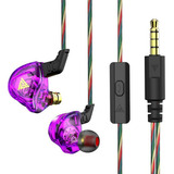 Fone De Ouvido Qkz Ak6 Dmx 2022 Roxo Gamer Dj In Ear C/case