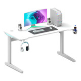 Ergonómico Escritorio Gamer Minimalista 140x60cm Carbono Led