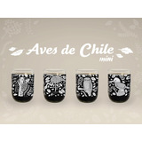 Aves De Chile Mini - Juego De 4 Vasos Green Glass®