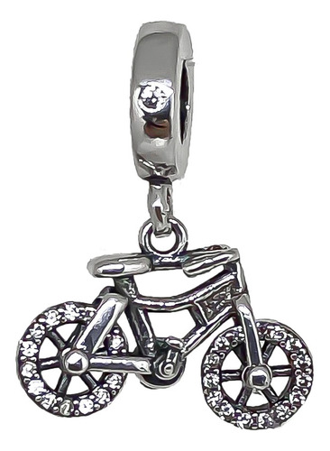 Berloque Bicicleta Vazado Para Ciclismo - Prata 925