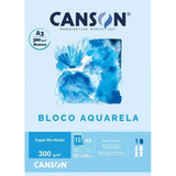 Bloco Papel Canson Aquarela A3 300g 12 Folhas