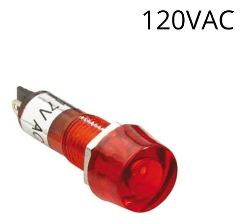 Luz Piloto Indicador Plastico Neon 110 120 Vac Rojo