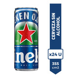 Cerveza Heineken Sin Alcohol 0.0% Lata 355ml Pack X24
