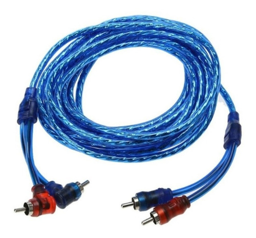 Cable Rca 2x2 Estereo 5 Metros Amplificacion De Auto 