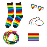 Set Pride, Calcetas Pin Pulsera Agujetas Aretes Lgbtq, Gay