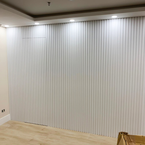 Painel Ripado Em Barra Revestimento Parede 49,6cm X 2,70m