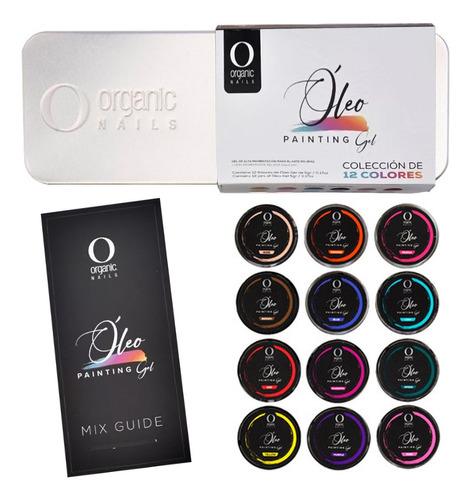 Colección Oleo Painting Gel 12 Colores 5gr Organic Nails Color Varios