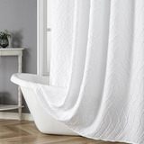 Windham - Cortina De Ducha Blanca, Para Dormitorio Pequeño, 