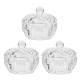 Recipiente De Cristal Para Uñas Nail Bowl, 3 Unidades