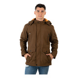 Parka Hombre Impermeable Capucha Desmontable